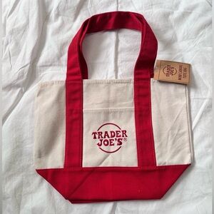 Trader Joe’s Mini Canvas Tote in Red 🍎